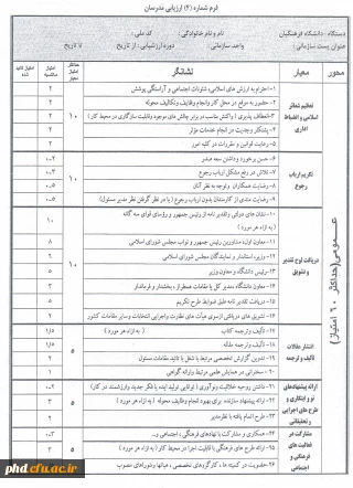 تکمیل فرم ارزیابی مدرسین