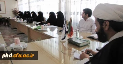 جلسه حجت الاسلام  جودکی اراکی، مسئول نهاد مقام معظم رهبری در دانشگاه فرهنگیان استان خراسان رضوی  با اساتید ودانشجویان پردیس شهید هاشمی نژاد