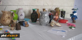 برگزاری نمایشگاه کاردستی دانشجویان علوم تربیتی در درس هنر