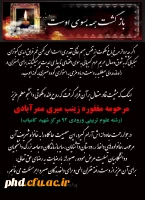 درگذشت نابهنگام دانشجو معلم فرهیخته مرحومه مغفوره زینب میری ممرآبادی