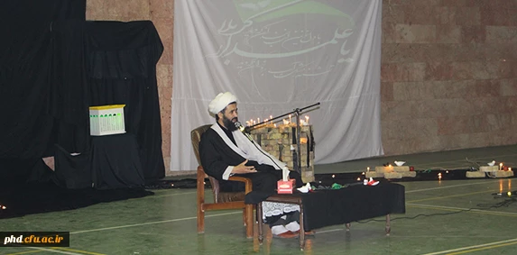 برگزاری مراسم با شکوه عزاداری وسوگواری شب ششم محرم با حضور مسئول نمایندگی نهاد مقام معظم رهبری دانشگاه فرهنگیان استان