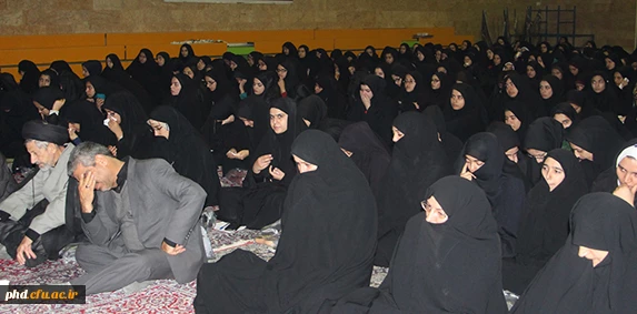 برگزاری مراسم با شکوه عزاداری وسوگواری شب ششم محرم با حضور مسئول نمایندگی نهاد مقام معظم رهبری دانشگاه فرهنگیان استان