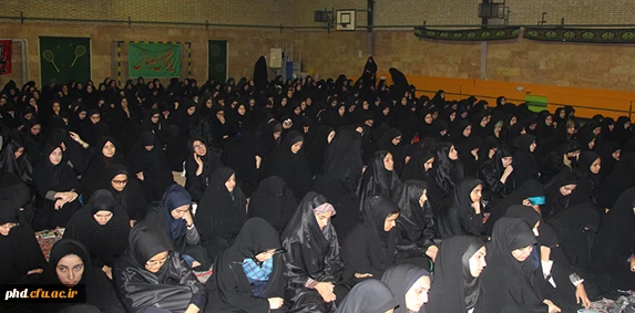 برگزاری مراسم با شکوه عزاداری وسوگواری شب ششم محرم با حضور مسئول نمایندگی نهاد مقام معظم رهبری دانشگاه فرهنگیان استان