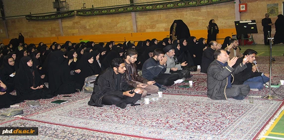 برگزاری مراسم با شکوه عزاداری وسوگواری شب ششم محرم با حضور مسئول نمایندگی نهاد مقام معظم رهبری دانشگاه فرهنگیان استان