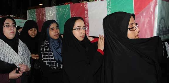 مراسم وداع با شهدا