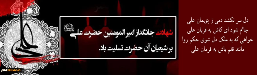 دل سر نکشد دمی ز پیمان علی