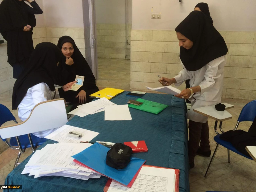 گزارش تصویری از روند مصاحبه  از دانشجومعلمان دختر متقاضی تحصیل در دانشگاه فرهنگیان