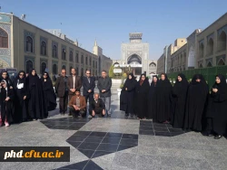 تشرف  اساتید و شرکت کنندگان در همایش به حرم مطهر رضوی
