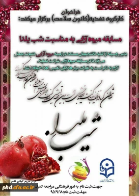 برگزاری مسابقه میوه آرایی  توسط کارگروه تغذیه پردیس شهیدهاشمی نژاد