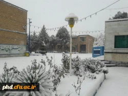 نمای برفی پردیس شهید هاشمی نژاد در بارش اولین برف 95