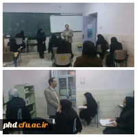 بازدید دکتر مجتبوی از جلسه امتحانات پایان نیمسال اول 96-95