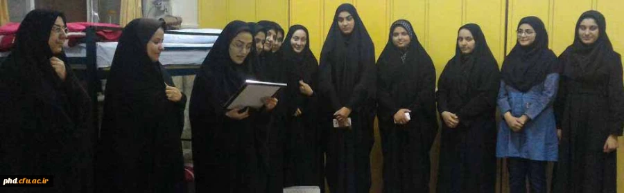 تقدیر از دانشجو معلمان مستقر در  خوابگاه  105 سرای دانشجویی نرجس  به عنوان خوابگاه برتر