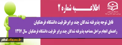 برنامه زمانی شرکت در مراحل مصاحبه پذیرفته شدگان چندبرابر ظرفیت ورود به دانشگاه فرهنگیان -سال 97