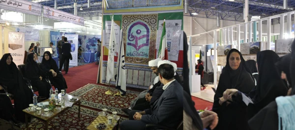 بازدید سرپرست پردیس شهید هاشمی نژاد از غرفه  علمی ، پژوهشی این پردیس در دومین روز فعالیت نمایشگاه هفته پژوهش