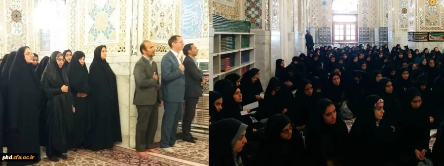  دانشجو معلمان جدید الورد  به حرم مطهر رضوی مشرف شدند . 2