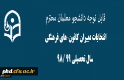 انتخابات دبیران کانون های فرهنگی سال تحصیلی 99 /98
 2