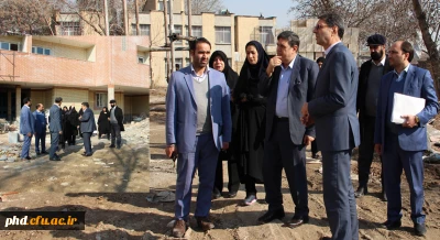 بازدید مسئولین سازمان مرکزی دانشگاه فرهنگیان کشور از عملیات اجرائی ساخت پروژه سرای دانشجویی کوثرپردیس شهید هاشمی نژاد 