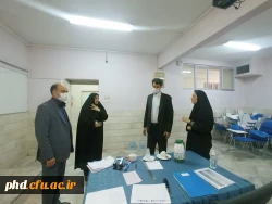 بازدید دکتر احمدی مدیر کل نظارت و ارزیابی دانشگاه فرهنگیان کشور از فرآیند برگزاری آزمون جامع مهارت آموزان و امتحانات پایان ترم پردیس شهید هاشمی نژاد 2