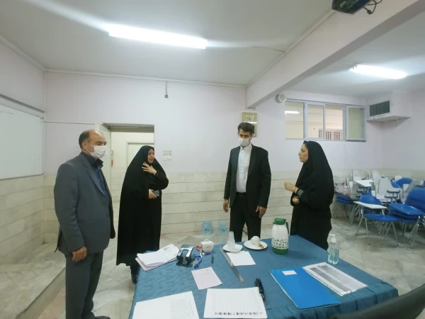 بازدید دکتر احمدی مدیر کل نظارت و ارزیابی دانشگاه فرهنگیان کشور از فرآیند برگزاری آزمون جامع مهارت آموزان و امتحانات پایان ترم پردیس شهید هاشمی نژاد 2