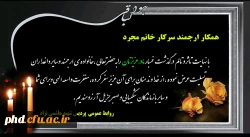 پیام تسلیت به همکار ارجمند سرکار خانم مجرد 2