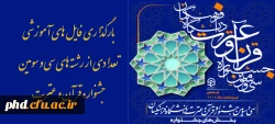 بارگذاری فایل های آموزشی تعدادی از رشته های سی و سومین جشنواره قرآن و عترت
 2