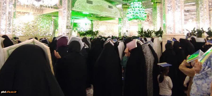 حضور دانشجو معلمان پردیس شهید هاشمی نژاد و مراکز تابعه در مراسم معنوی احیای لیالی قدر در حرم مطهر رضوی 3