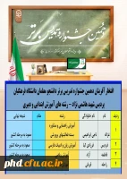  دانشجومعلمان برگزیده پردیس شهید هاشمی نژاد مشهد در دهمین جشنواره ملی تدریس الگوهای برتر