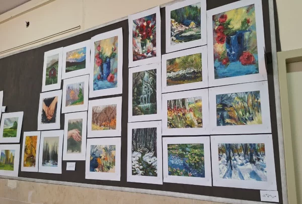 رگزاری ژوژمان هنری  رشته آموزش هنر درس مبانی هنر های تجسمی1، استاد جواد نکونام، و درس نقاشی1، استاد غلامرضا خلیلی 2