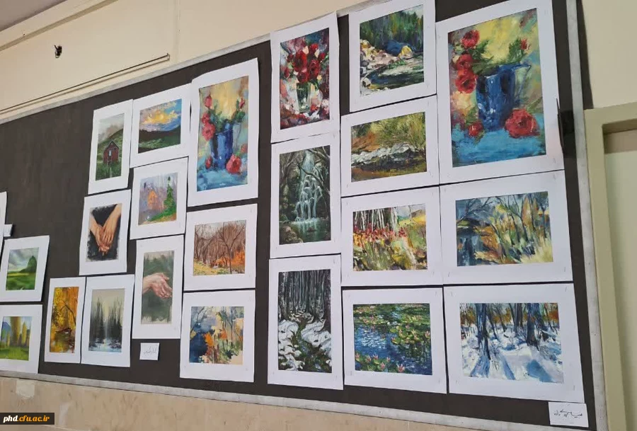 رگزاری ژوژمان هنری  رشته آموزش هنر درس مبانی هنر های تجسمی1، استاد جواد نکونام، و درس نقاشی1، استاد غلامرضا خلیلی 2