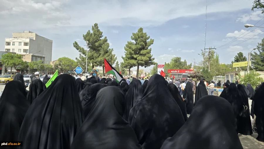 حضور جمعی از دانشجومعلمان مرکز شهید کلاهدوز قوچان در نماز جمعه و راهپیمایی حمایت از مردم مظلوم غزه 2